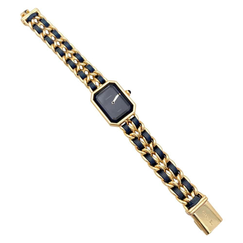 Montre Montre Chanel, "Première", plaqué or, cuir. 58 Facettes 35027