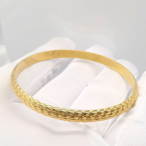 Bracelet Bracelet rigide ou jaune 58 Facettes