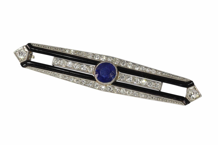 Bar brooch Art Deco from the 1920s: a glimpse of the glamour of the Roaring Twenties 