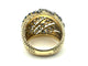 PIAGET. Vintage ring in 18K yellow gold, sapphires and diamonds 