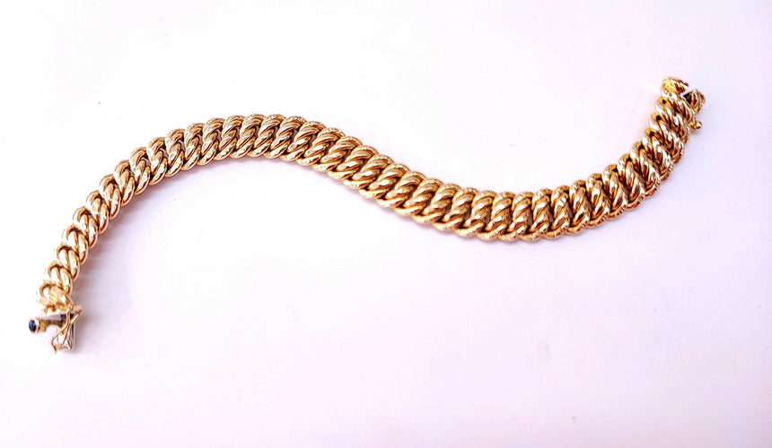 Bracelet Bracelet or jaune maille américaine 58 Facettes Bra.US.1599.CAPL