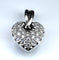 Pendentif Pendentif coeur or blanc 29 diamants 58 Facettes AB311