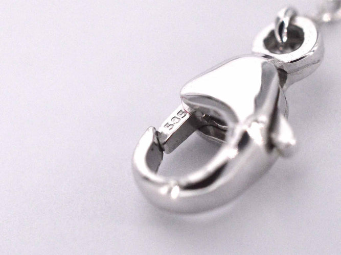 Náramek z bílého zlata s 0,10 karátovým diamantovým srdcem