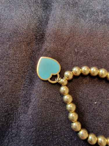 Bracelet Tiffany&Co - Bracelet de perles Heart Tag en or jaune 58 Facettes