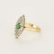 Bague 54 Bague marquise en or jaune et or blanc, émeraude et diamants 58 Facettes B250584