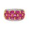 Bague 56 Bague Or jaune, Or blanc Rubis, Diamant 58 Facettes 3996041CN
