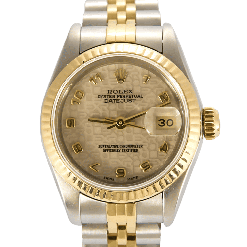 Horloge Rolex Model Datejust 26 mm in 18K Goud en Staal Computer Wijzerplaat 58 Facettes