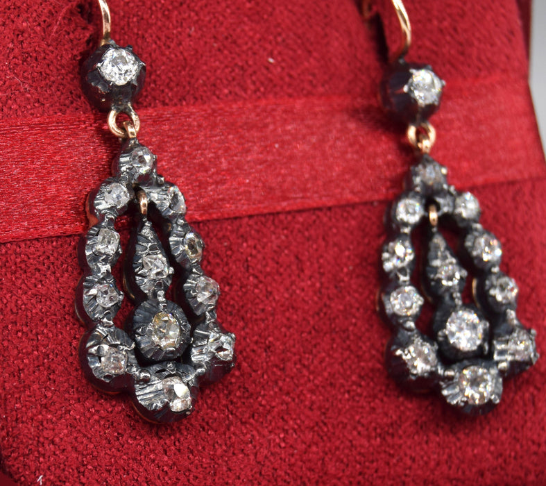 Boucles d'oreilles Époque victorienne, fin du 19e siècle 58 Facettes