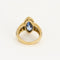 Bague 52 Bague en or jaune, saphir et diamants 58 Facettes REU1044