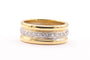 Bague 54 Bague contemporaine en or jaune et blanc sertie de diamants 58 Facettes 19456
