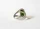 Bague 56 Bague or blanc 18k et Tourmaline verte 58 Facettes