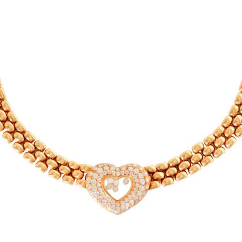 Collier Chopard - Collier Happy Diamonds en or jaune 18k et diamants 2,79 ct 58 Facettes 3295