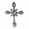 Pendentif Croix en argent rococo des années 1750 : l'art de la joaillerie 58 Facettes 24121-0345