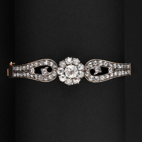 Bracelet Bracelet en or jaune et argent, diamants- Vers 1870 Second Empire 58 Facettes 4418