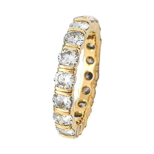 Bague 53 Alliance or jaune et diamants. 58 Facettes 31112
