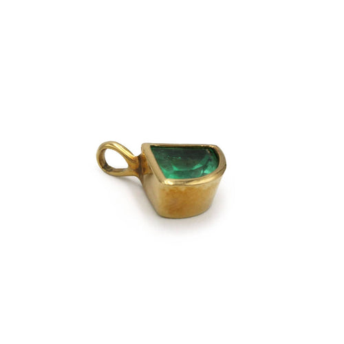 Pendentif Pendentif Eventail - Or jaune & Emeraude 58 Facettes 250363R