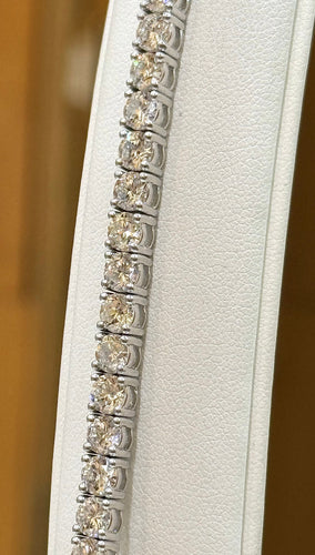 Bracelet Bracelet tennis or blanc et diamants 58 Facettes