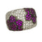 Bague Bague en or ornée de motifs floraux composés de diamants et de rubis 58 Facettes 50166