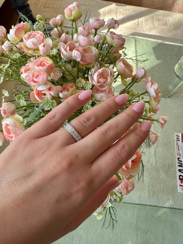 Bague 51 Bague - Or blanc et diamants 58 Facettes 1077