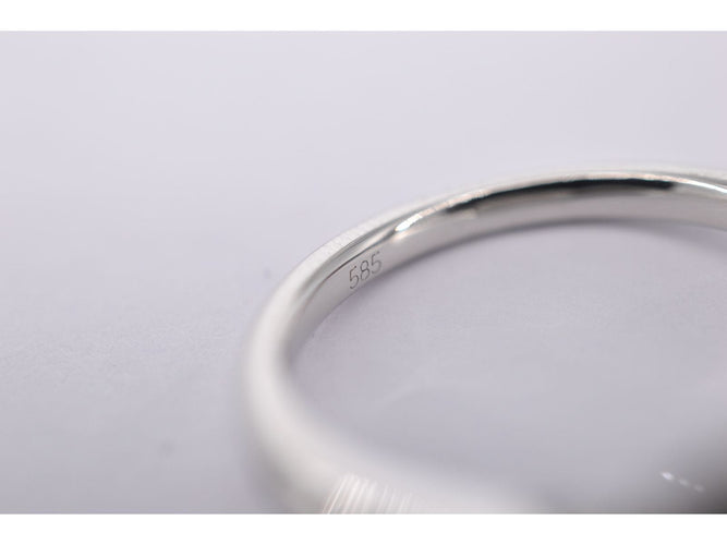 Bague 54 Bague d'entourage en or blanc avec diamants 58 Facettes 2008