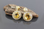Boucles d'oreilles Boucles d'oreilles or jaune, citrine et diamants cognac 58 Facettes