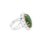 Bague 48 Bague or blanc, jade néphrite et diamants. 58 Facettes 35098