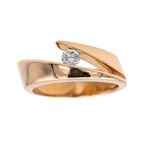 Bague 52.5 Garel Bague Solitaire  Or rose Diamant 58 Facettes 3777150CN