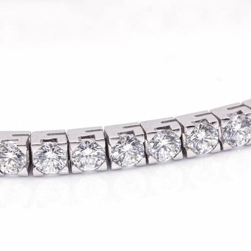Bracelet Bracelet type Rivière en or blanc et diamants 58 Facettes D364211LF