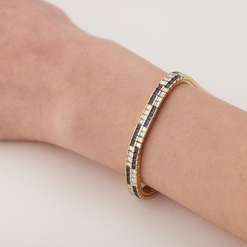 Bracelet Bracelet saphirs et diamants 58 Facettes