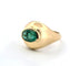 Prsten s oválným smaragdem 1,50 ct ze žlutého 18k zlata 