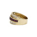 Bague Bague or jaune diamants rubis 58 Facettes 240032SP