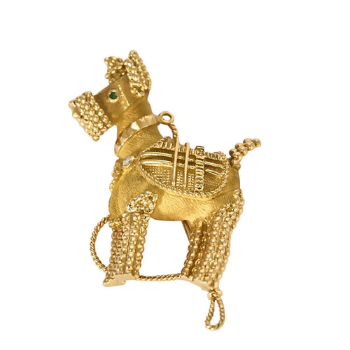 Broche Charmante Broche Animalière "Chien" en Or jaune 18k 58 Facettes SMA01742