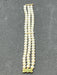 Bracelet Bracelet Manchette 3 Rangs Perles De Culture Or Et émeraude 58 Facettes