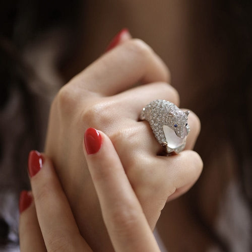 戒指 Boucheron Nanook Bear Animals 18K 白金 - 5.04 克拉钻石 - 2021 年