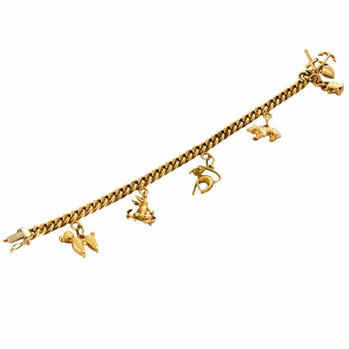 Bracelet Bracelet souple or jaune et charms 58 Facettes LEN1216