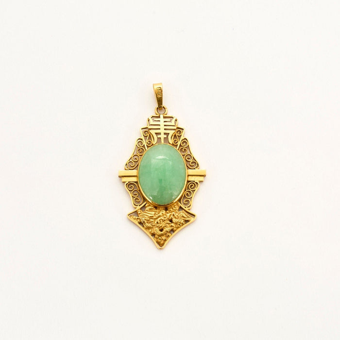 Pendentif Pendentif or jaune jade 58 Facettes LP937