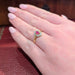 Bague 57.5 Marguerite en or jaune diamants et rubis 58 Facettes 31138