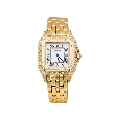 Montre Montre Femme CARTIER Panthère, or jaune, diamants. 58 Facettes 34864