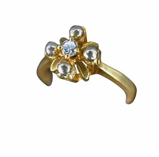 Bague 54 Bague Art Nouveau or jaune diamants 58 Facettes