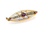 Broche Broche ancienne en or avec tourmalines et perles 58 Facettes 9153