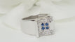 Bague 53 Bague en or blanc, saphirs et diamants 58 Facettes 32343