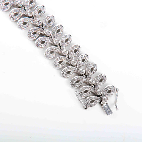 Bracelet BRACELET OR GRIS 14K DIAMANTS 58 Facettes