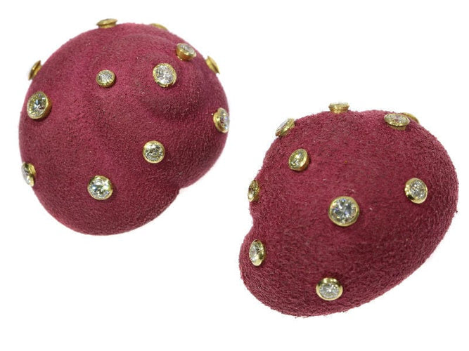 Boucles d'oreilles Bijoux emblématiques des années 60 : boucles d'oreilles et broche escargot de Christian Dior avec diamants de 6,74 ct 58 Facettes 18134-0007