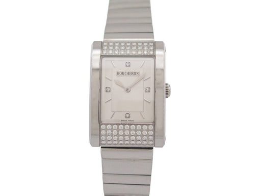 Montre vintage montre BOUCHERON reflet icare 34 mm quartz classique acier diamant 58 Facettes 268397