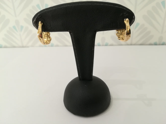 Boucles d Oreille Feuilles Or Jaune 58 Facettes