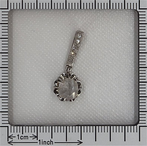 Pendentif Pendentif diamant Art Déco vintage avec gros diamant taille rose 58 Facettes 22119-0280