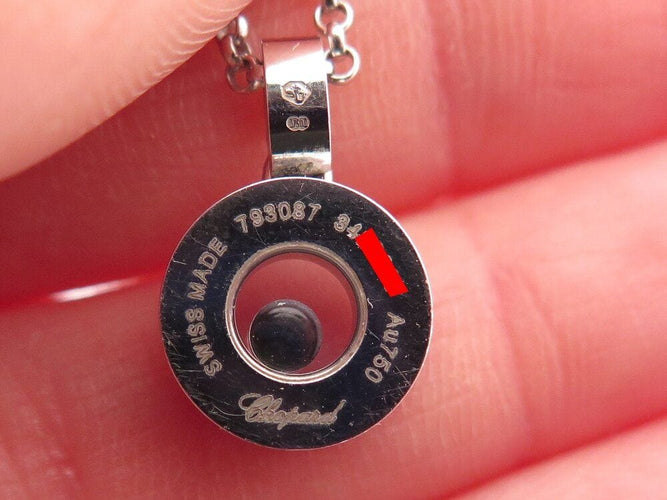 Collier collier CHOPARD pendentif happy  793087 or blanc 18k diamants 58 Facettes 267164