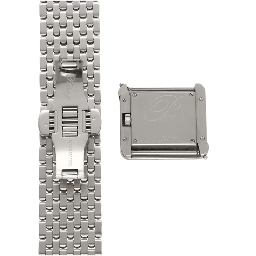 Montre Montre Poiray "Ma Premiere 16/9" Dame en acier - Quartz - Vers 2015 - Bracelet acier 17 cm 58 Facettes FB10494