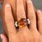 Bague 56 Bague citrine et diamants 58 Facettes 12776