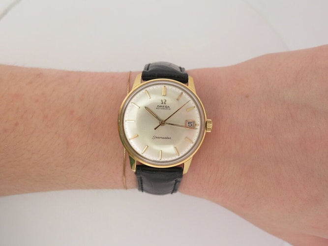 Montre vintage montre OMEGA seamaster automatique 34 mm en or jaune 18k 58 Facettes 267485